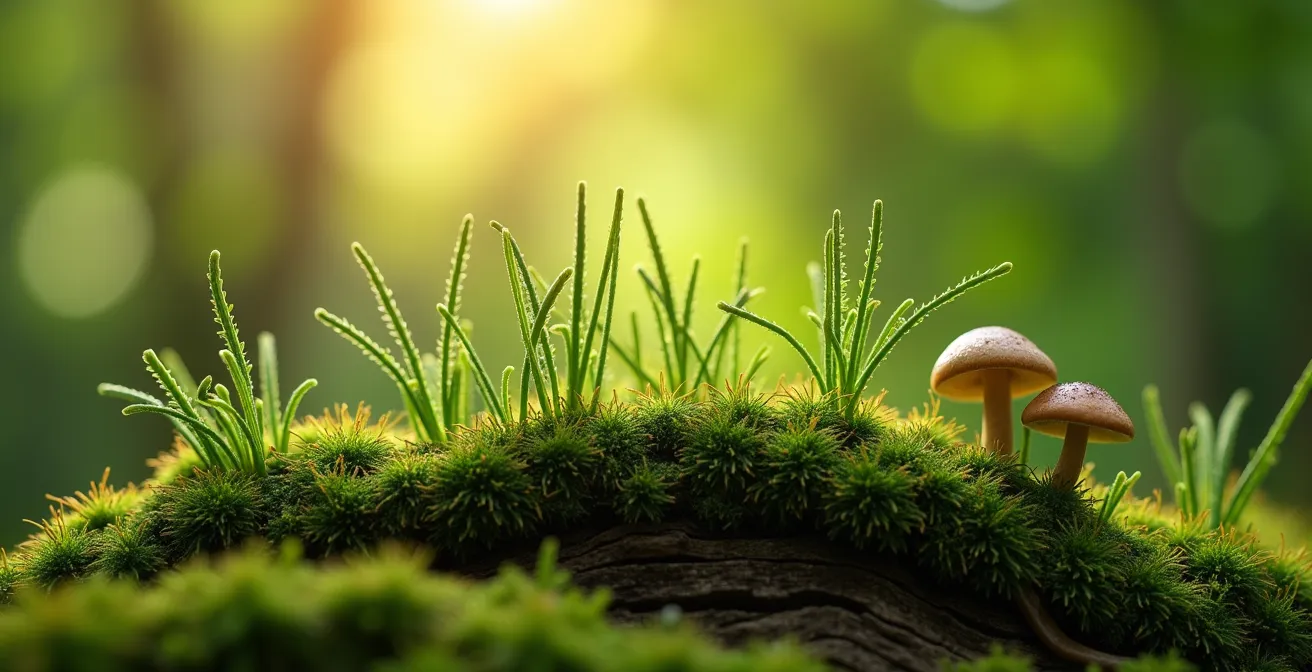 Cuir chevelu sain avec follicules et micro-organismes bénéfiques en harmonie