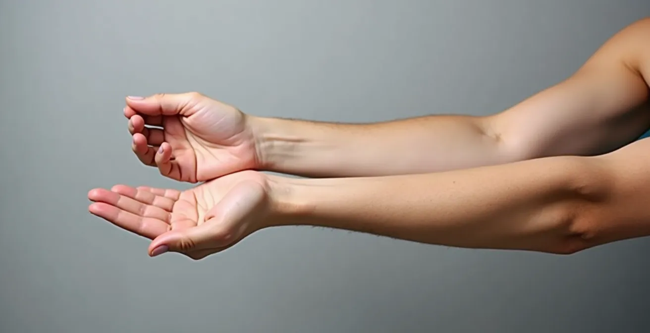 Comparaison visuelle de l'évolution d'un membre au cours de la journée