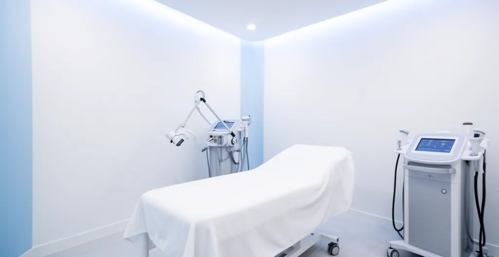 Cabine de traitement laser avec équipement moderne